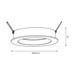 Oprawa podtynkowa 1xAR111-GU10 Rotunda czarna