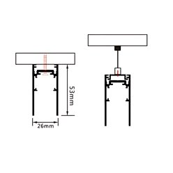 Szyna magnetyczna F-LINE natynkowa biała - 2 metry