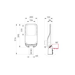 Lampa uliczna LED Camino 50W 6500lm 3000K