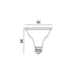 Żarówka LED E27 do uprawy roślin Planty 9W czarna