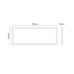 Panel LED 120x30 czarny Backlit Lite 2w1 40W 4000lm 4000K