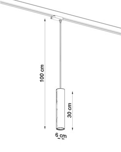 Lampa szynowa wisząca LAGOS czarna GU10