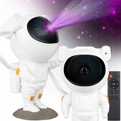 Lampka LED dla dzieci projektor gwiazd Astronauta 23cm