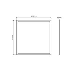 Panel LED 60x60 czarny Backlit Lite 2w1 40W 4000lm 4000K