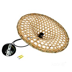 Lampa wisząca Boho Braga 1xE27 ze splecionego bambusa