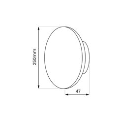 Kinkiet ścienny okrągły Disk 25cm 18W IP65 CCT